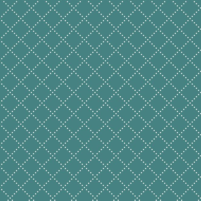 Hovedbilde Clover & Dot, petrol med ruter