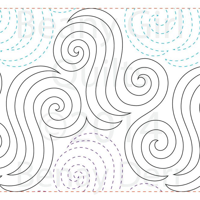 Hovedbilde Longarm quilting, Curls