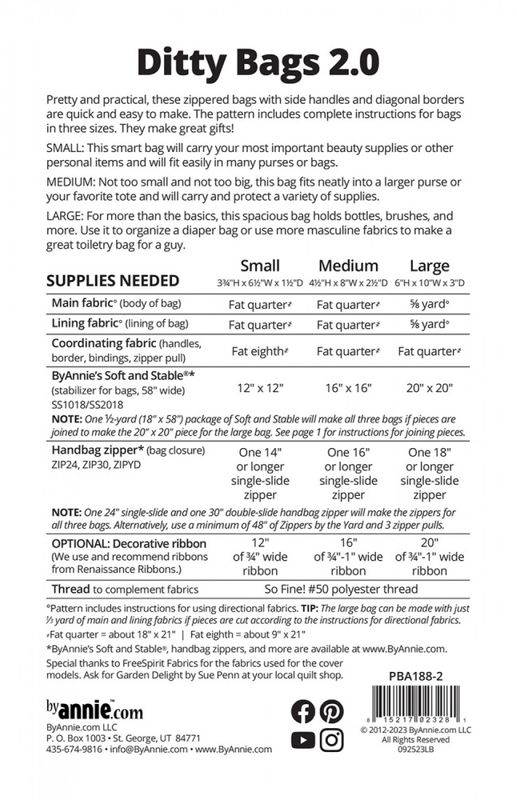 By Annie, Ditty Bags 2.0