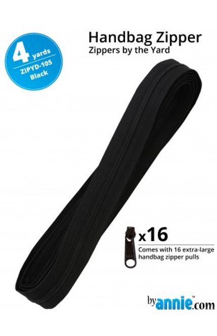 Hovedbilde By Annie glidelås by the yard, sort