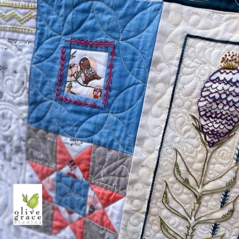 Jaye's Bouquet quilt Månedsblokk