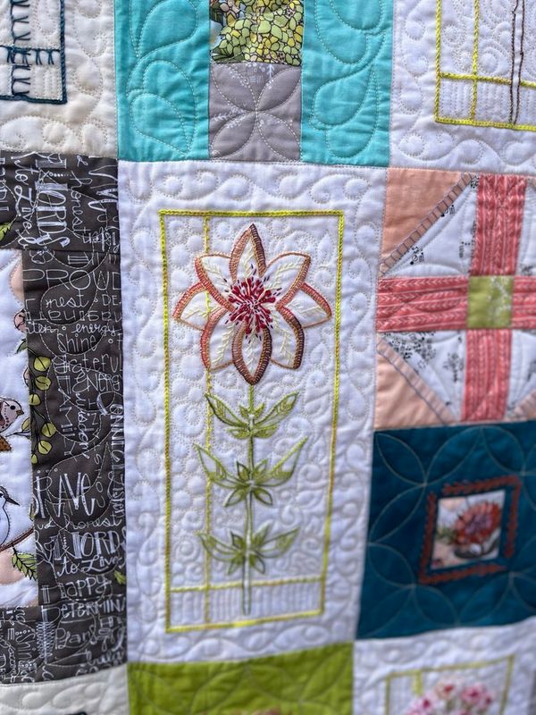 Jaye's Bouquet quilt Månedsblokk