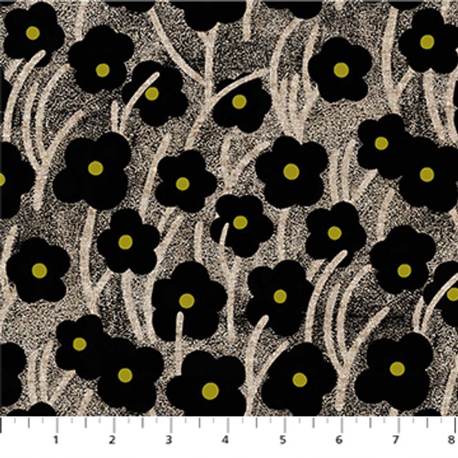 Hovedbilde Halvlin med sorte blomster